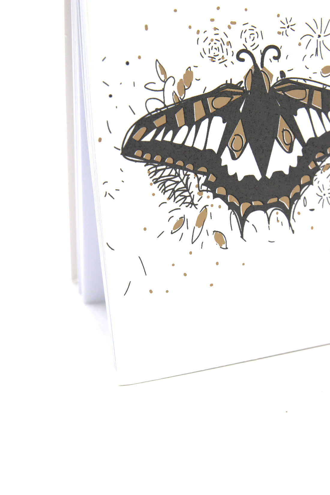 Notes biały A6 "Motyl"