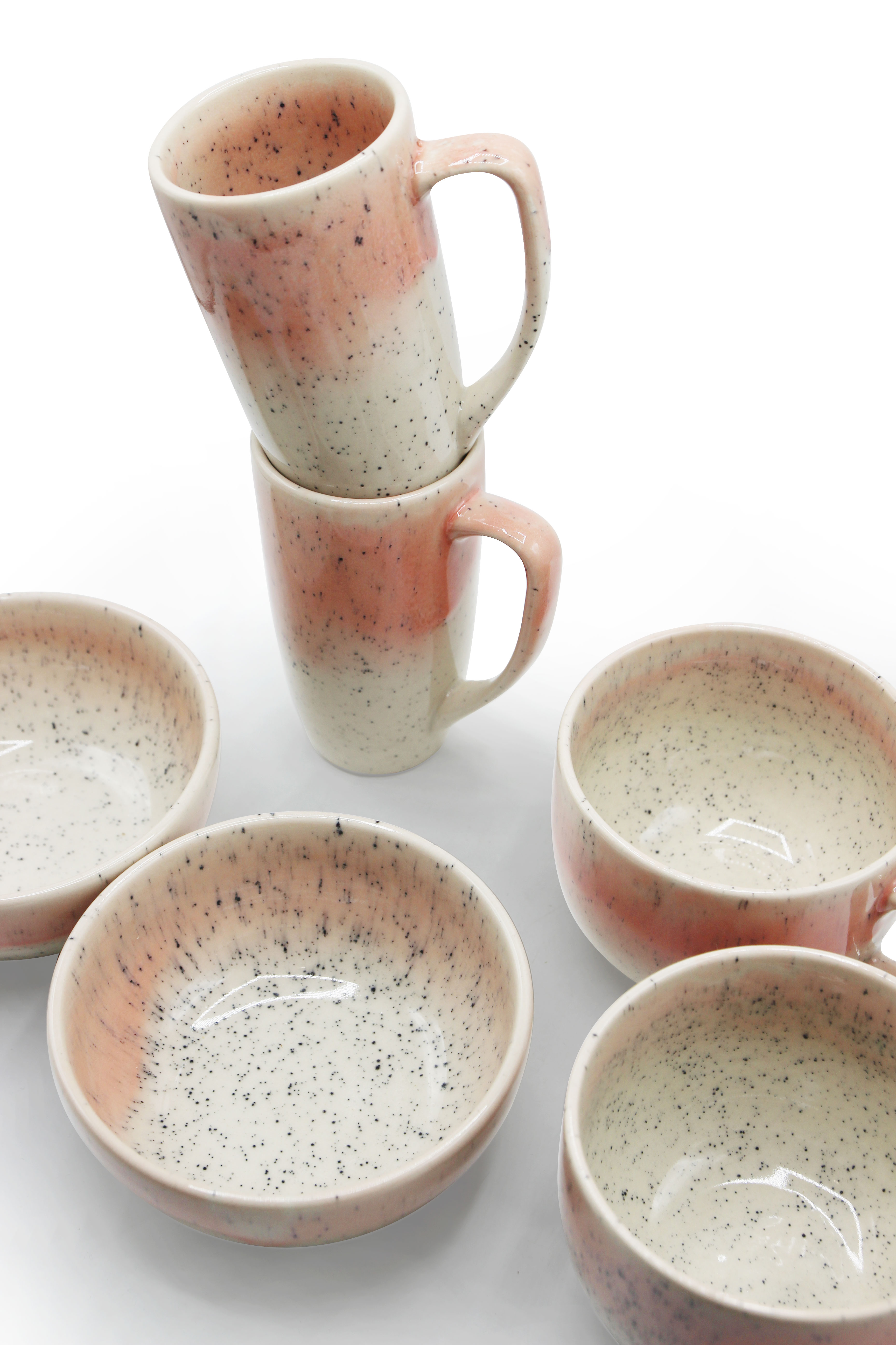 Kubek ceramiczny z uchem "Morganit"