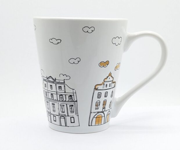 Kubek porcelanowy Opole "Złote Kamienice"